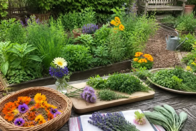 Kruidentuin en eetbare bloemen